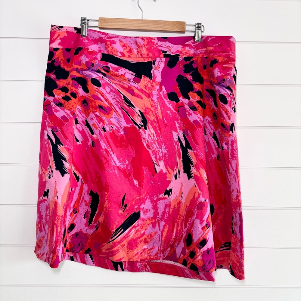 LANE BRYANT Women's cotton‎ blend casual Red Pink skirt Size 20